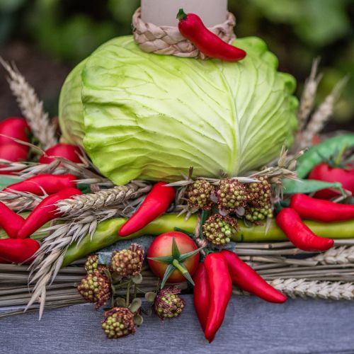 Artikel Deko Spargel Grün Künstliches Gemüse L22cm Ø1,5cm 3St