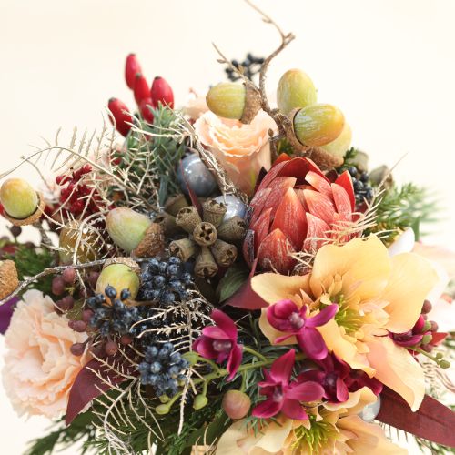 Artikel Deko Protea künstlich Kunstblumen Rotorange 34cm 3St