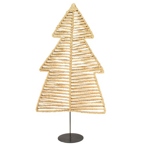 Artikel Deko Tannenbaum Schwarz Natur Metall Raffia 30×11,5×60cm