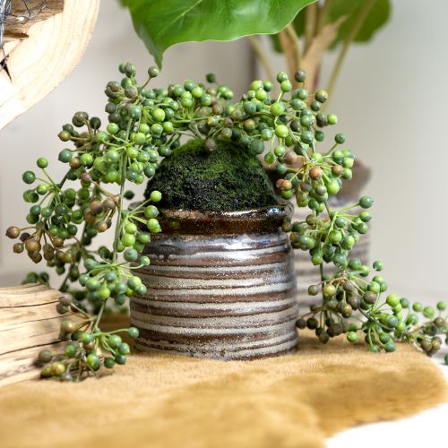 Floristik24 Deko Übertopf Keramik Metallic Braun Grau 10,5×10cm 2St