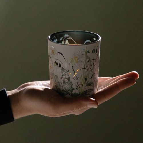 Artikel Deko Windlicht Glasmotiv Blätterdesign für stilvolle Wohnakzente 8cm 4St