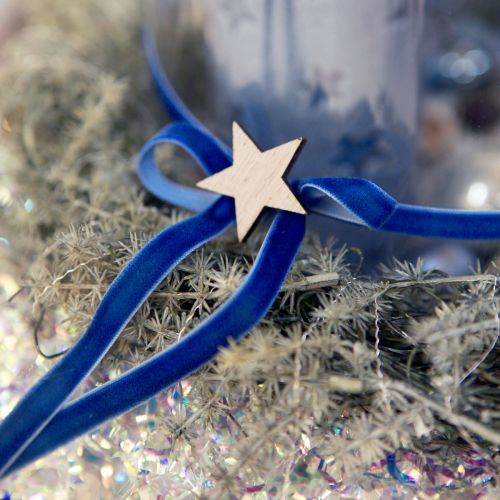 Artikel Dekoband Velvet Samtband Blau 10mm 20m