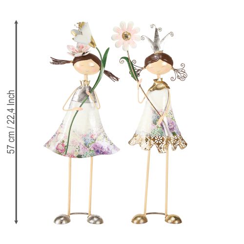 Artikel Dekofiguren Balkon Deko Metall Mädchenfiguren 56/57cm 2St