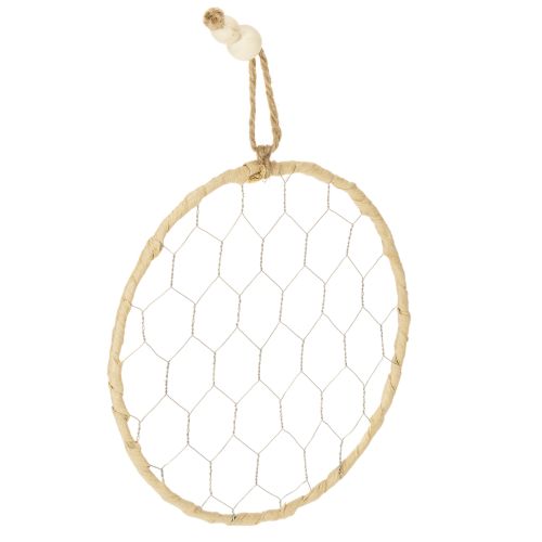 Dekoring Metall Raffia zum Aufhängen Ø20cm 4St Boho Wanddeko Fensterdekoration kaufen | Floristik24.de