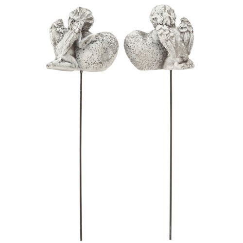 Artikel Dekostecker Engel mit Herz und Spruch Grabschmuck 5cm 6 St