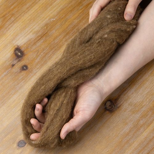 Artikel Wolllunte Dekowolle Braun 2m Wolllunte Filzwolle für Bastelarbeiten & Floristik