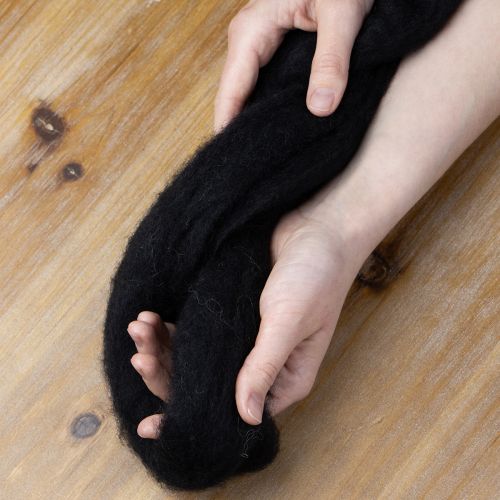 Artikel Dekowolle Wolllunte Filzwolle für kreative Bastelarbeiten und Floristik 2m Schwarz