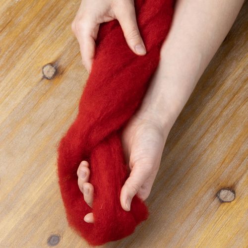 Artikel Wolllunte Dekowolle Rot 2m Filzwolle für Floristik Deko Basteln