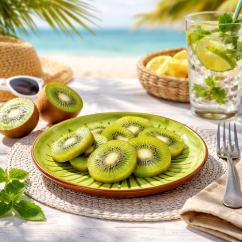 Artikel Teller rund Kiwi Motiv Keramikteller für Esstisch oder Küche 16cm 2St