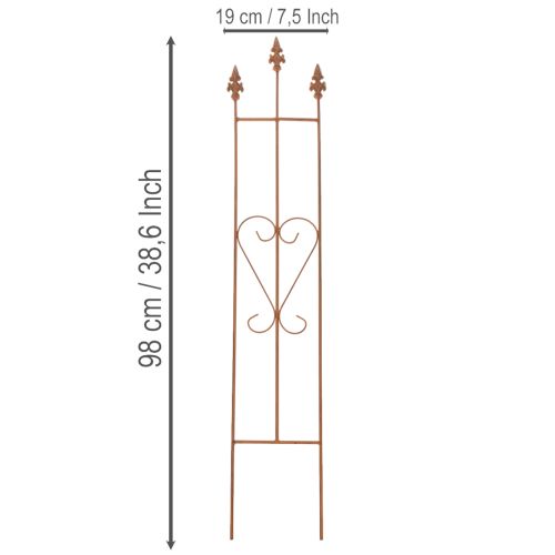 Artikel Garten Rankgitter Dekorative Herzform Pflanzenrankhilfe für Kletterpflanzen 98cm