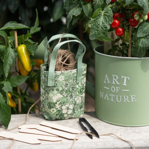 Floristik24 Gartenutensilien Set Jutekordel Fadenschere Pflanzenstecker