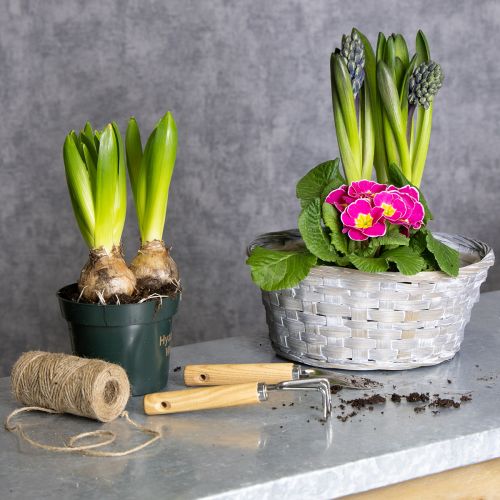 Artikel Geflochtener Korb als Stilvolle Blumendekoration im Wohnbereich Osterkorb 23cm 6St