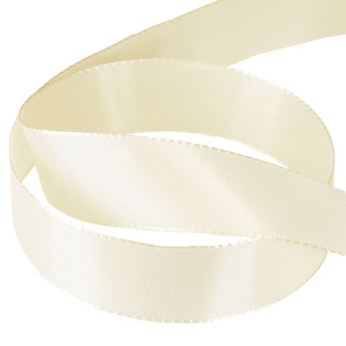 Artikel Geschenkband und Dekoband Creme Taftband 25mm 50m