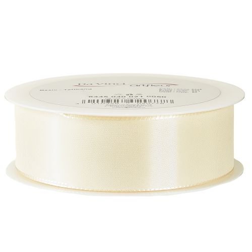 Artikel Geschenkband und Dekoband Taftband Creme 40mm 50m