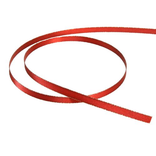 Artikel Geschenkband Weihnachten Satinband Rot Gold B6mm L50m