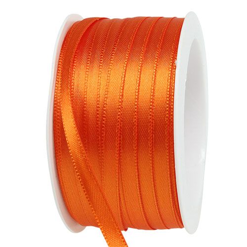 Floristik24 Geschenkband Dekoband Satinband Orange 6mm × 50m