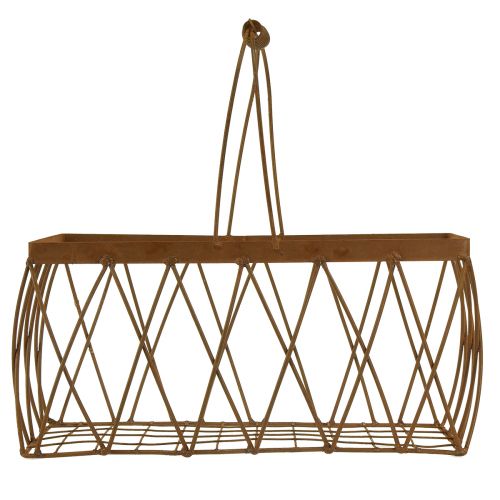 Artikel Gitterkorb Metall Korb Rost Optik 28x13,5x14cm 2St