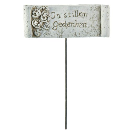 Artikel Grabstecker Schriftrolle Gedenken Steinguss 11,5x4cm 6 St