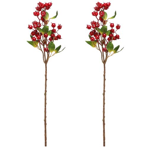Artikel Hagebutten Deko Zweig mit roten Früchten L60cm 2 St