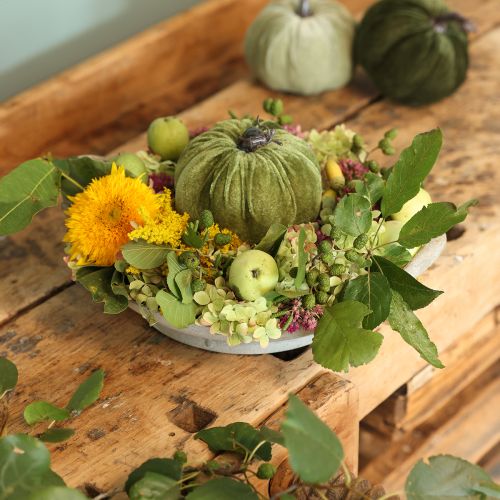 Artikel Herbstdeko Kürbis Hellgrün Grün Dunkelgrün Ø13cm 3 St