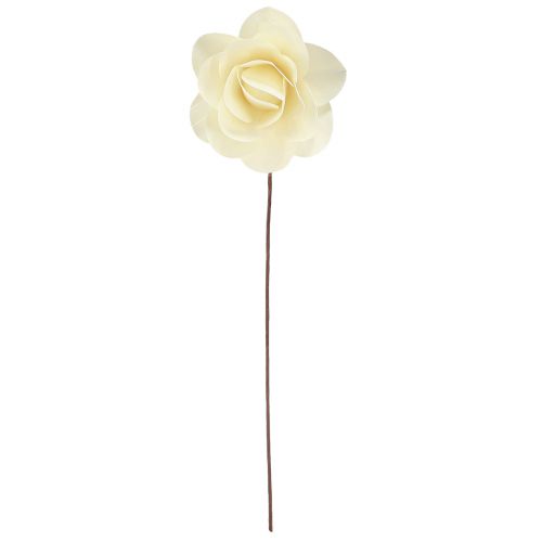 Artikel Holz Deko Rosen Creme Künstliche Rosen Holzrosen Ø10cm 12 St