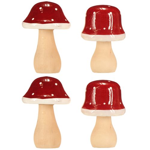 Artikel Holzpilze Fliegenpilze Deko Holz FSC Rotbraun H6,5/7cm 4 St