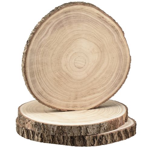 Artikel Holzscheiben Baumscheibe Paulownia Natur Ø26-28cm 3 St
