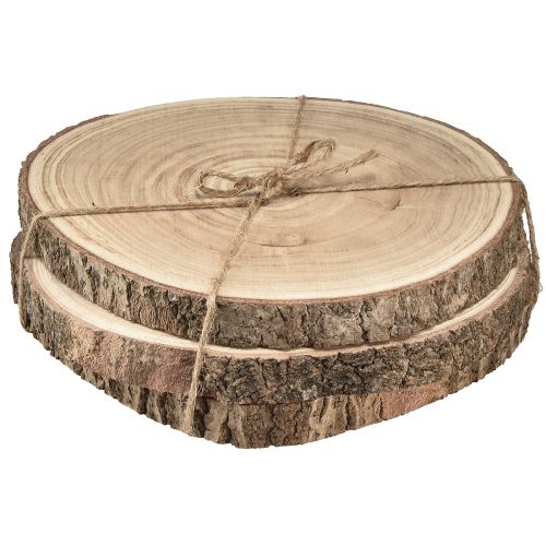 Artikel Holzscheiben Baumscheibe Paulownia Natur Ø26-28cm 3 St
