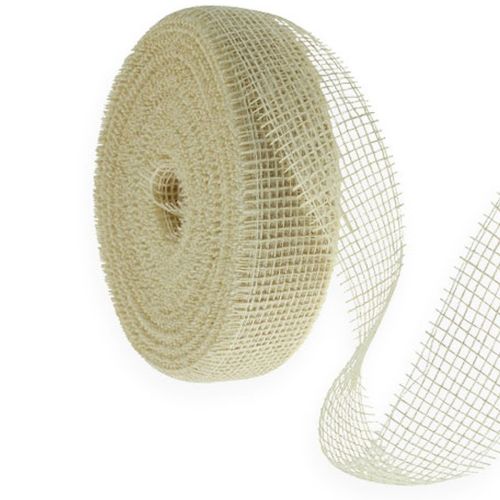 Juteband gebleicht 5cm 40m