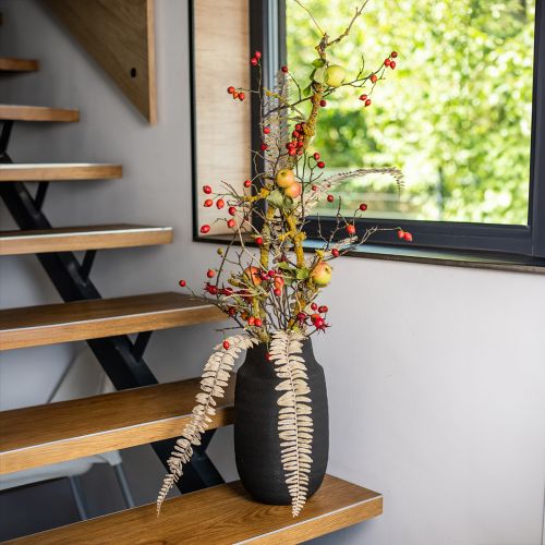 Floristik24 Keramik Vase Schwarz Blumenvase Deko Vasen Ø17cm H34cm