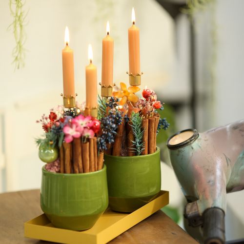 Artikel Kerzenhalter Krone Golden, Stabkerzenhalter Metall 4 St