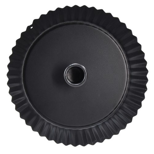 Artikel Kerzenhalter aus Metall in Kuchenform Schwarz Ø18cm 2St