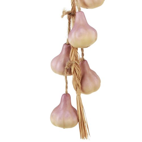 Floristik24 Knoblauch Deko zum Hängen Künstlich Gelb Lila L50cm