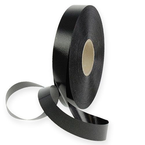 Kräuselband Schwarz 19mm 100m