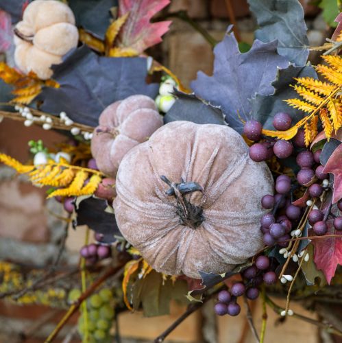 Artikel Kürbis Deko Herbst Gelb Braun Orange Ø13cm H11,5cm 3 St