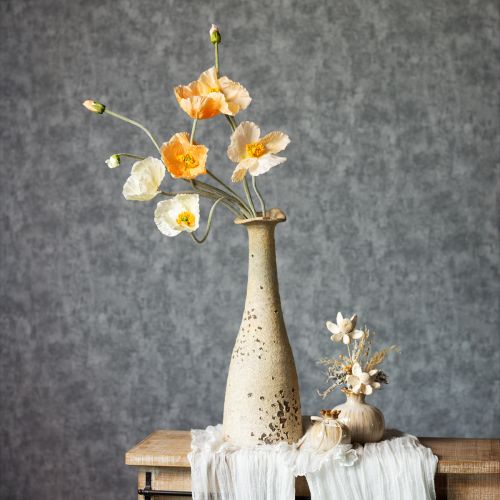 Artikel Kunstblume Mohnblüte für Hochzeitsdeko und Gestaltung 95cm 3St