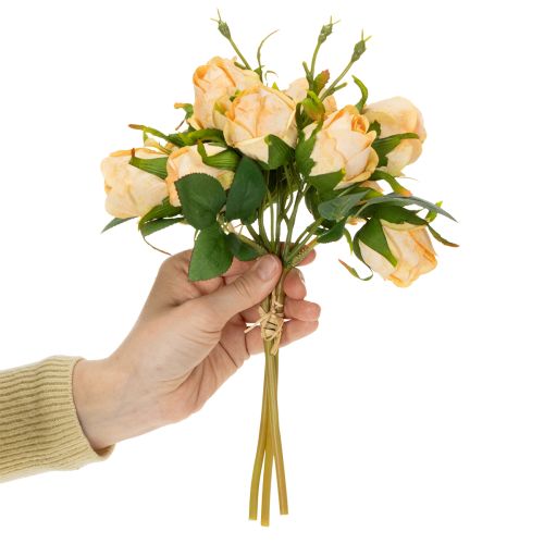 Kunstblume Rosenstrauß realistische Deko für Wohnbereiche 31cm 3St | Floristik24.de