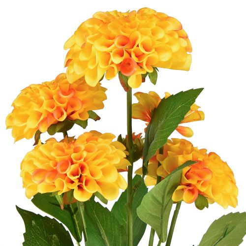 Floristik24 Kunstblumen Deko Dahlien künstlich Gelb Orange 50cm