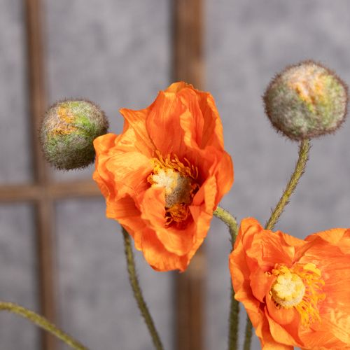 Artikel Kunstblumen Set realistischer Mohnblumenstrauß Dekor für Zuhause oder Büro 75cm 3St