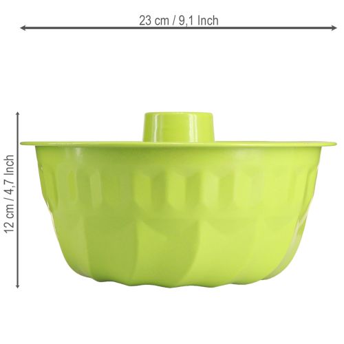 Artikel Metall Deko Gugelhupf Kuchenform Apfelgrün Ø23cm H12cm