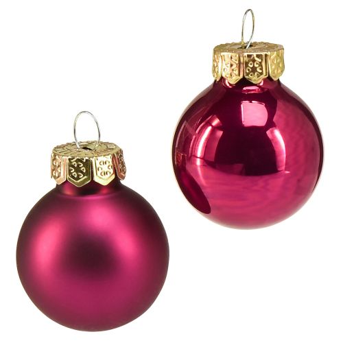 Artikel Mini Glaskugeln Weihnachten Baumkugeln Pink Ø2,5cm 22 St