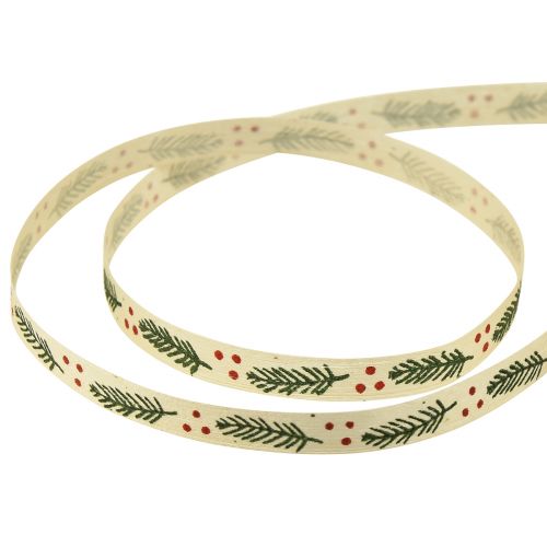 Artikel Nachhaltiges Kräuselband Geschenkband Weihnachten mit Tannengrün 10mm 100m