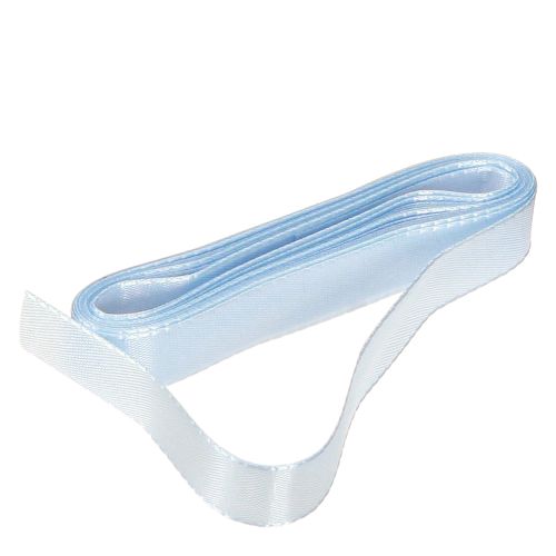 Floristik24 Dekoband Geschenkband Hellblau Band Blau Webkante 15mm 3m 10 St