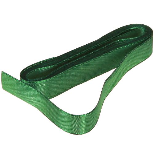 Floristik24 Dekoband Grün Geschenkband Band Webkante Dunkelgrün 15mm 3m x 10 St