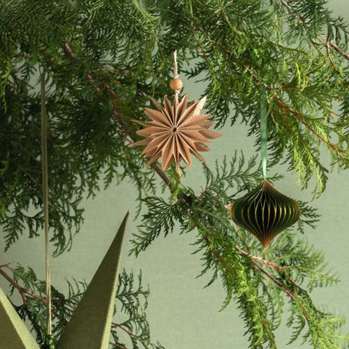 Artikel Papiersterne zum Hängen Sterne Braun Weiß 12cm 6 St