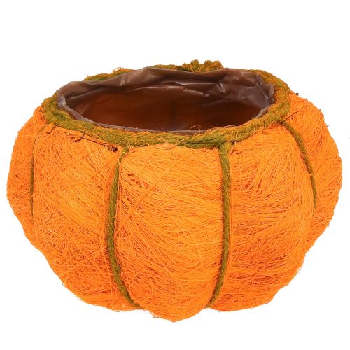 Artikel Pflanztopf Kürbis Deko Orange/Gelbgrün Sisal Ø21cm H12cm
