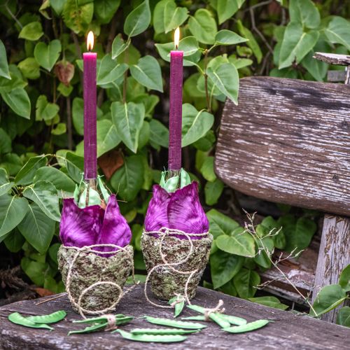 Pflanztopf rustikal Wald Optik Übertopf Ø12,5cm H12cm 2St