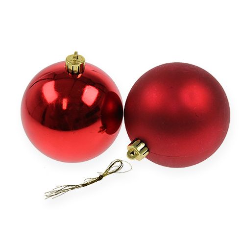 Artikel Christbaumkugeln Plastik Rot 8cm 6 St
