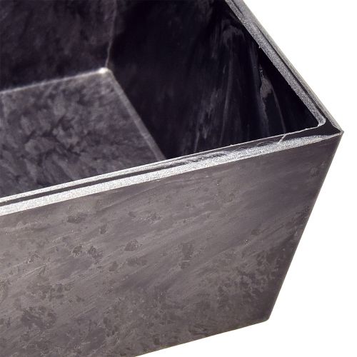 Floristik24 Vielseitige graue Pflanzschale aus Kunststoff – Rechteckig, 37cm – Ideal für Indoor- und Outdoor-Gärtnerei – 4St