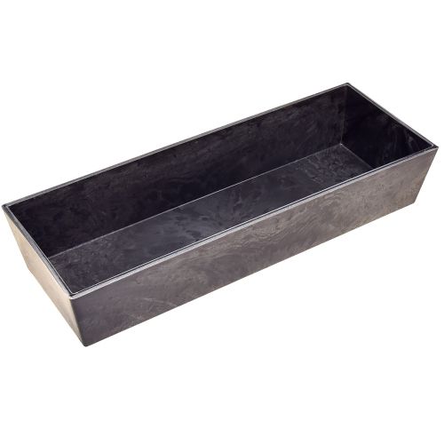 Floristik24 Vielseitige graue Pflanzschale aus Kunststoff – Rechteckig, 37cm – Ideal für Indoor- und Outdoor-Gärtnerei – 4St